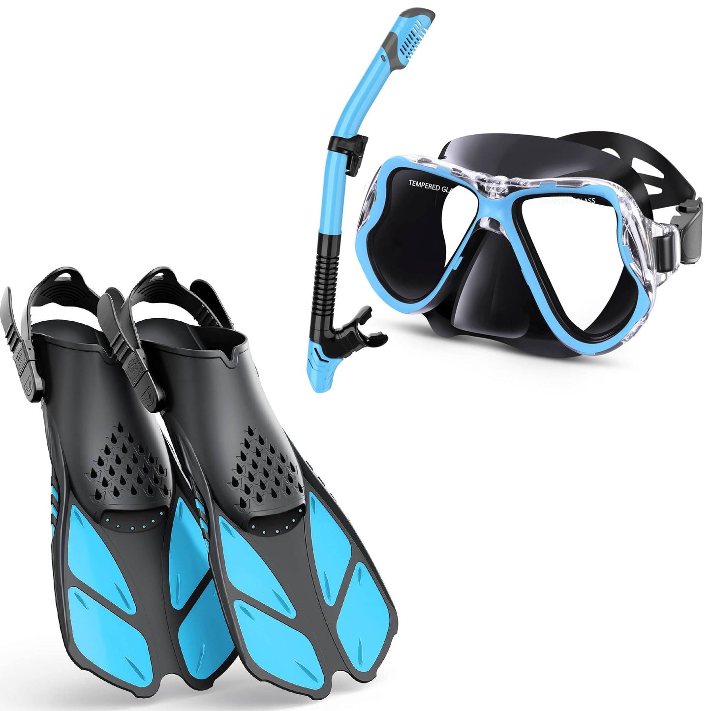Adults Mask Fins Snorkel Set Beginner-Friendly Snorkeling Gear