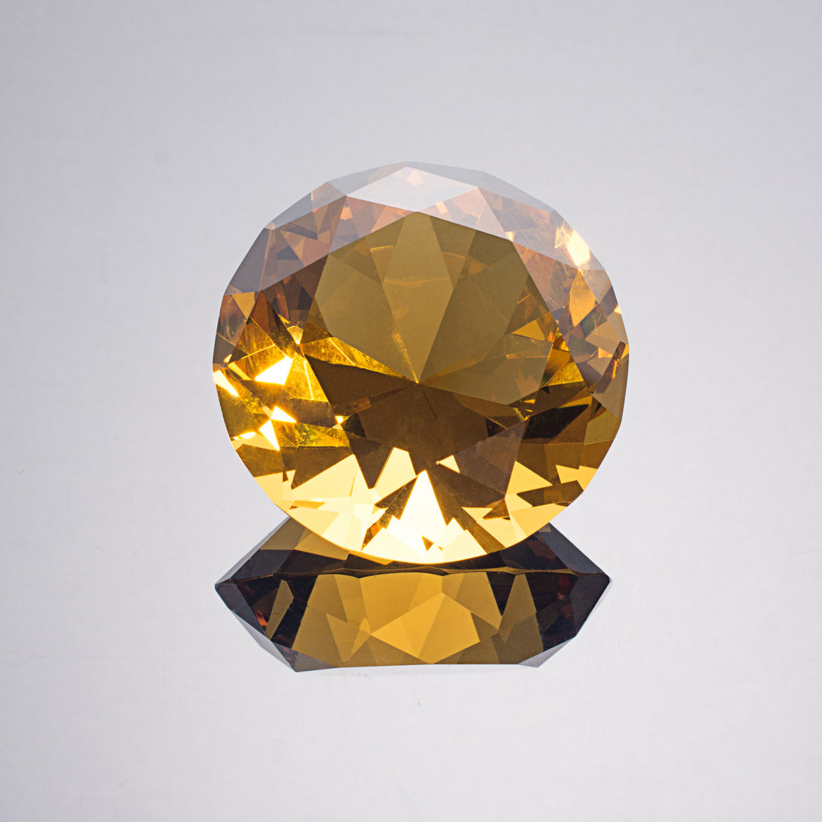 Amber Diamond Shaped Crystal Centerpiece (50mm/60mm)