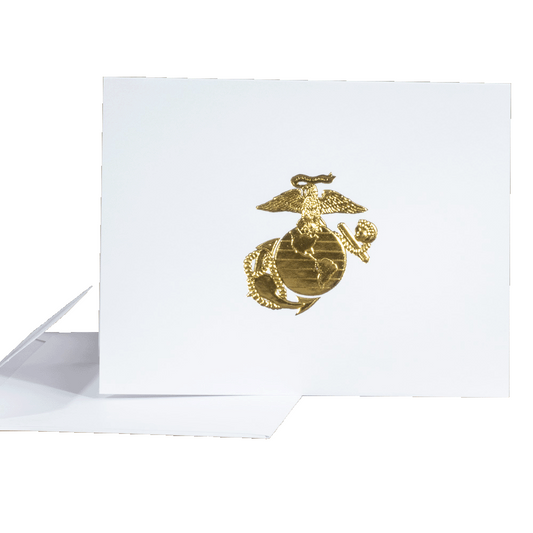 White Notecards with Gold Embossed EGA