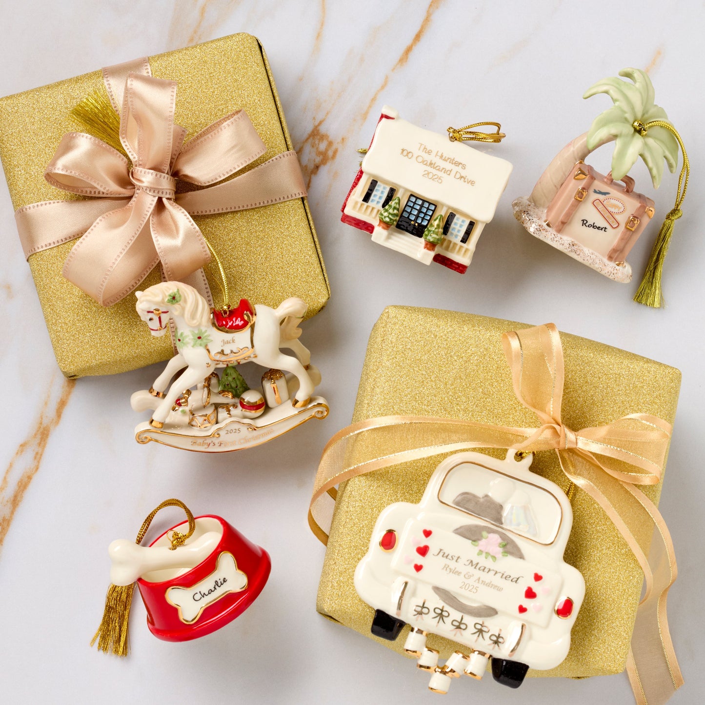 Personalized Just Married Ornament