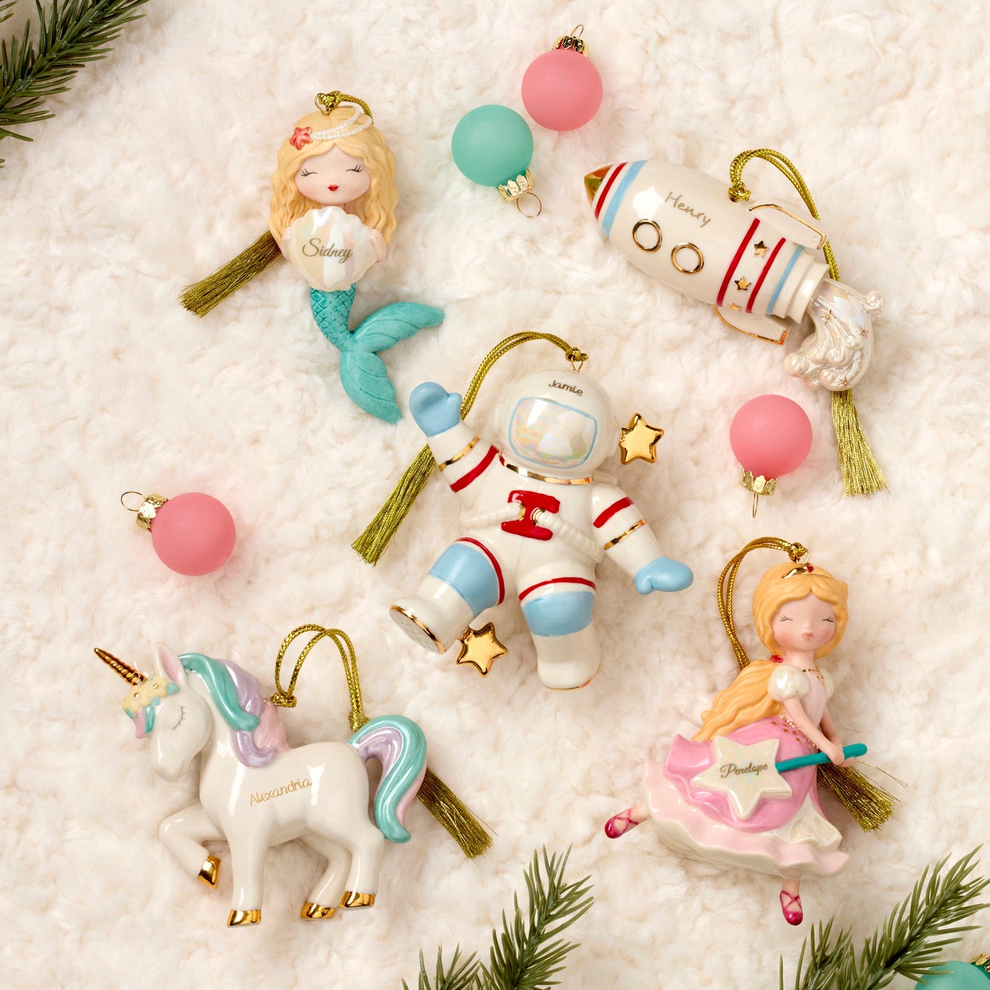 Personalized Prancing Unicorn Ornament