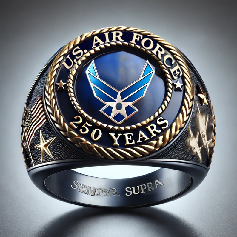 250th Anniversary Military Commemorative Ring-Adjustable Open Ring