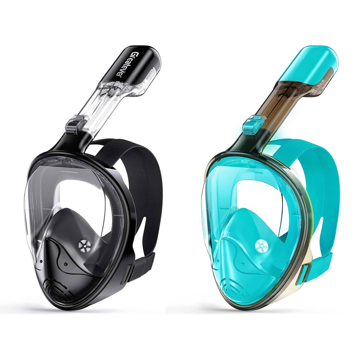 Adults Full Face Mask | Anti Fog & Anti Leak Snorkel Mask - 2 Pcs