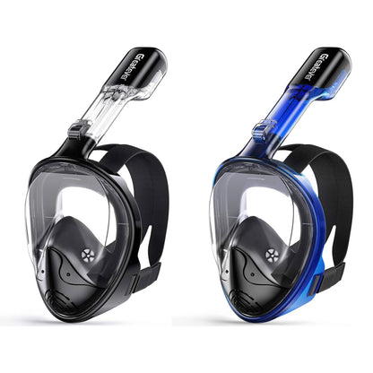 Adults Full Face Mask | Anti Fog & Anti Leak Snorkel Mask - 2 Pcs