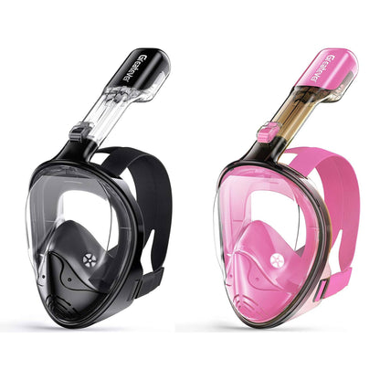 Adults Full Face Mask | Anti Fog & Anti Leak Snorkel Mask - 2 Pcs