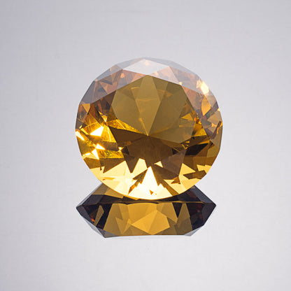 Amber Diamond Shaped Crystal Centerpiece (50mm/60mm)