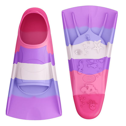 Kids Swim Training Fins for Lap Swimming | Mixed Colors & Eye-Catching