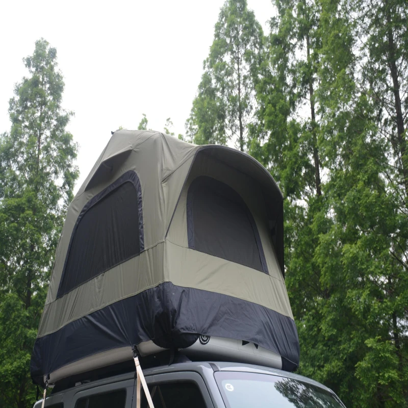 Quick-Setup 2-Person Camping Tent with Electric Pump, Inflatable Rooftop Tent for Car & SUV, 86.5″ L x 57″ W x 52.5″ H
