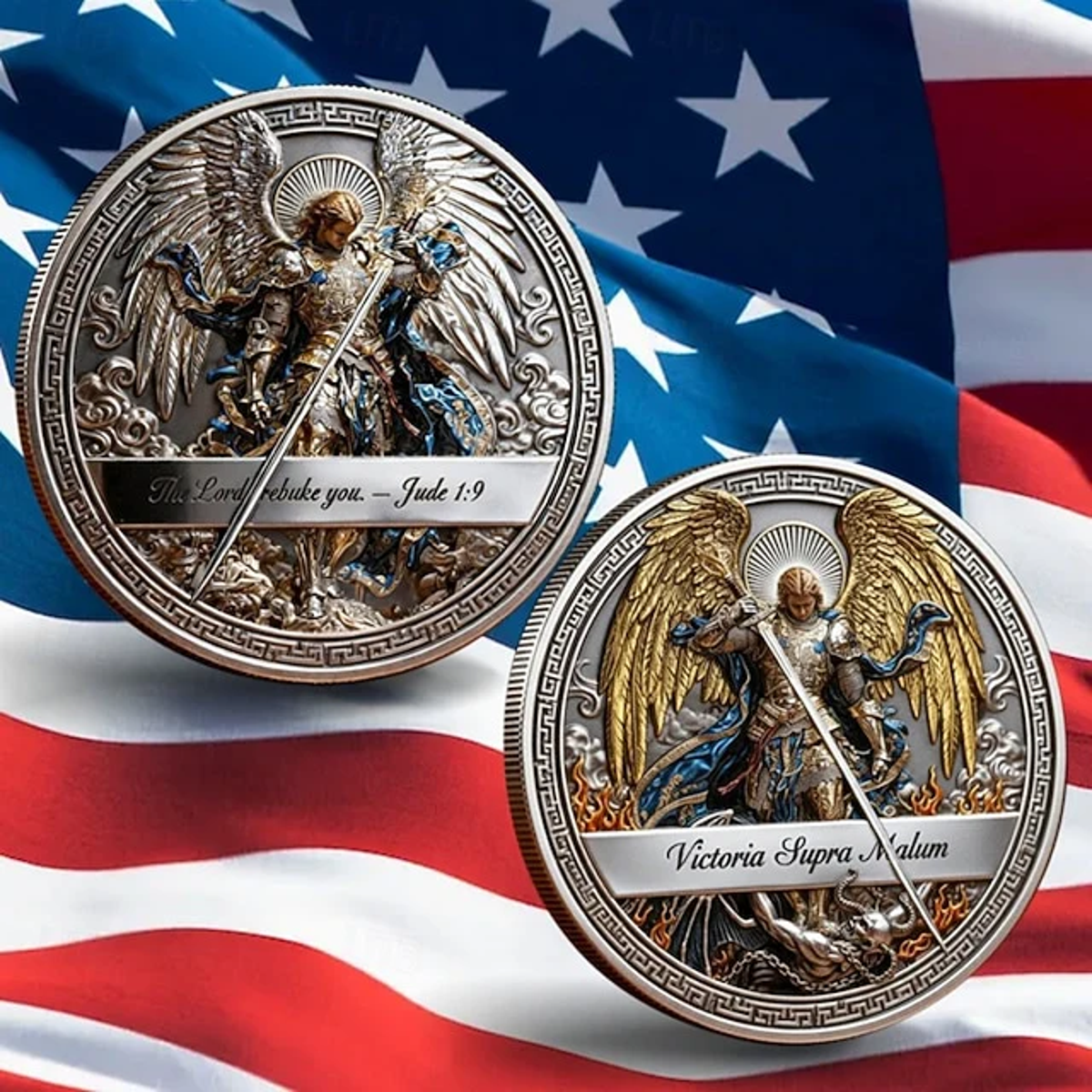 St. Michael the Archangel Commemorative Coin – Christian Faith Collectible Souvenir