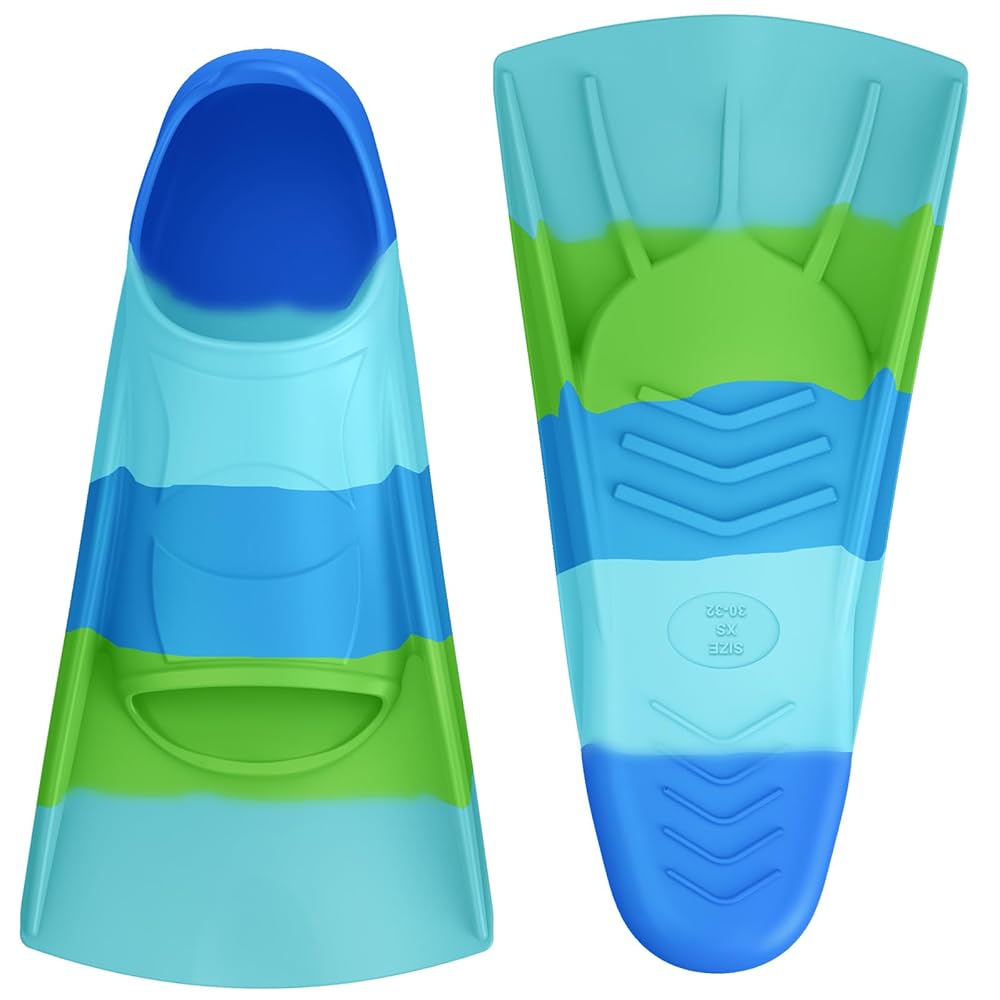 Kids Swim Training Fins for Lap Swimming | Mixed Colors & Eye-Catching