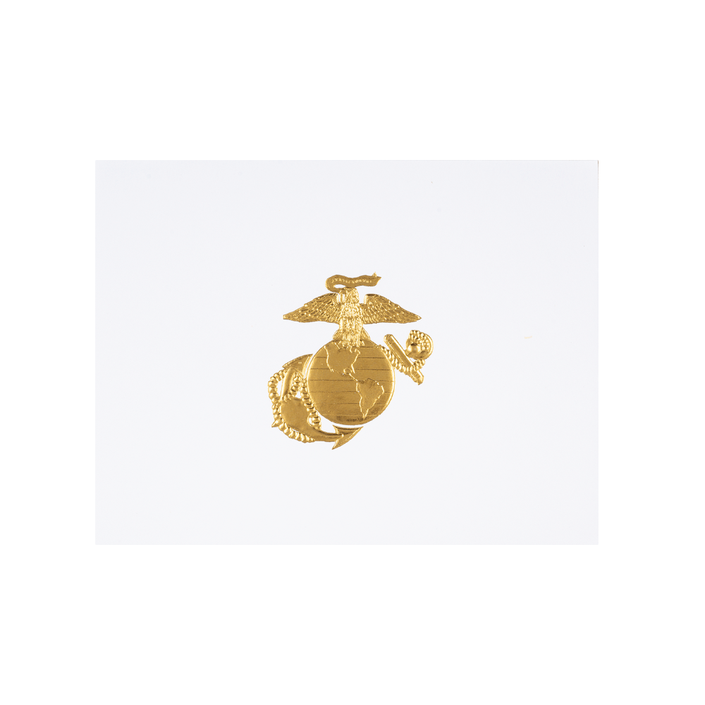 White Notecards with Gold Embossed EGA