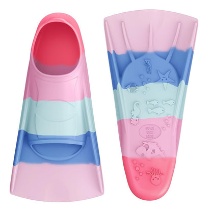 Kids Swim Training Fins for Lap Swimming | Mixed Colors & Eye-Catching