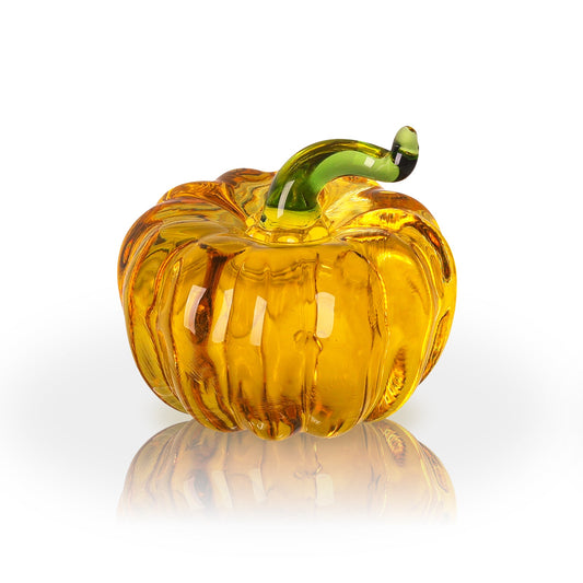 Crystal Mini Pumpkin Figurine for Home and Garden Decor
