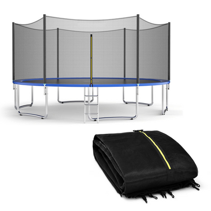 Trampoline Safety Net, 8 10 12 14 15 16Ft Weather-Resistant Replacement Enclosure Net for Round Frame
