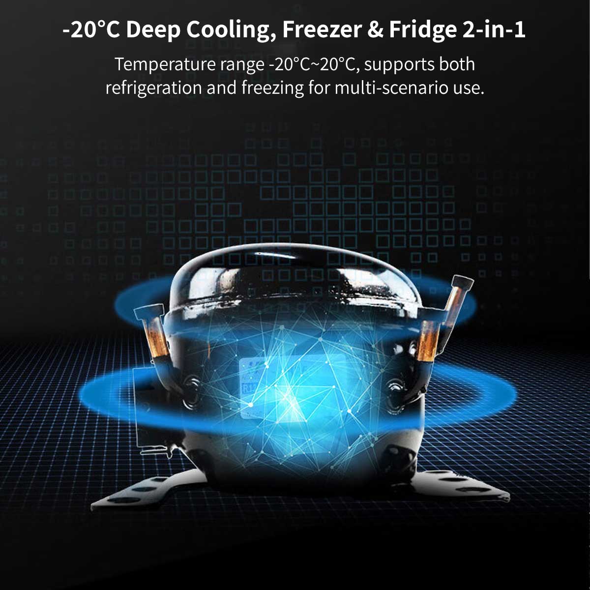 Portable 9L Compressor Car Refrigerator – -20°C Freezer Cooler | Traverseon