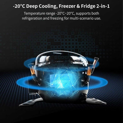 Portable 9L Compressor Car Refrigerator – -20°C Freezer Cooler | Traverseon