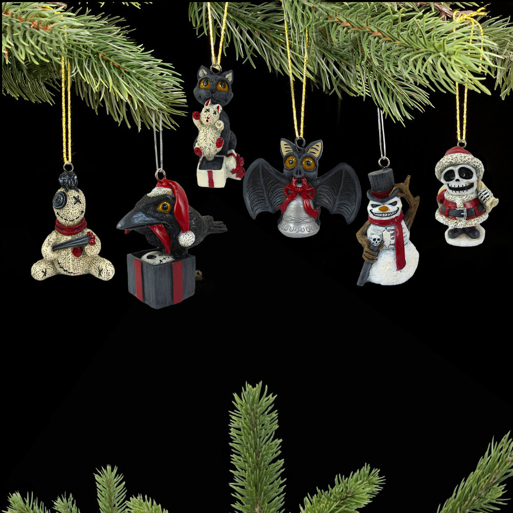 Scary Merry Christmas - 6pc Tree Ornament Set