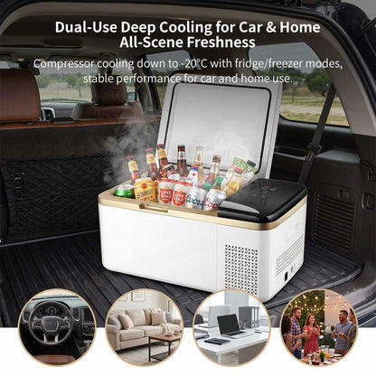 Car & Home Dual-Use Compressor Refrigerator – -20°C Portable Fridge Freezer | Traverseon