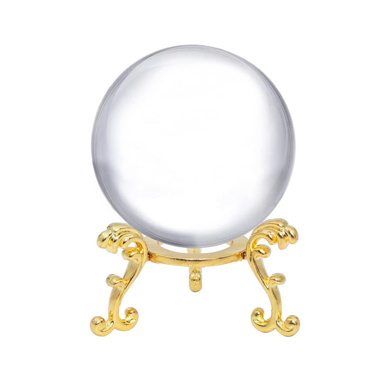 60mm Clear Crystal Sphere with Golden Stand