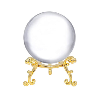 60mm Clear Crystal Sphere with Golden Stand