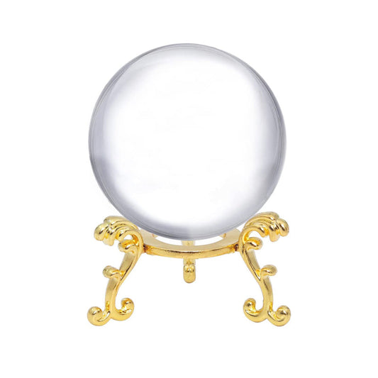 60mm Clear Crystal Sphere with Golden Stand