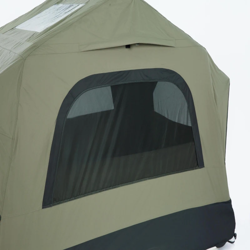 Quick-Setup 2-Person Camping Tent with Electric Pump, Inflatable Rooftop Tent for Car & SUV, 86.5″ L x 57″ W x 52.5″ H