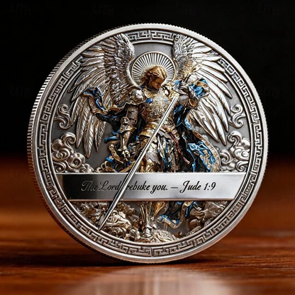 St. Michael the Archangel Commemorative Coin – Christian Faith Collectible Souvenir