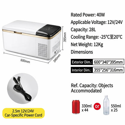 Car & Home Dual-Use Compressor Refrigerator – -20°C Portable Fridge Freezer | Traverseon