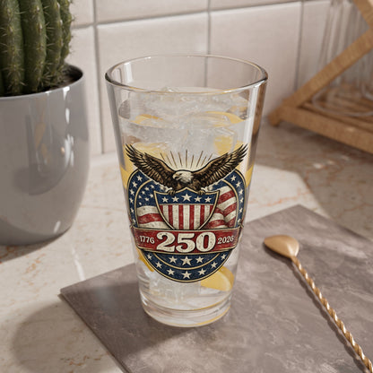 250th Anniversary American Eagle Shield 1776–2026 Glass