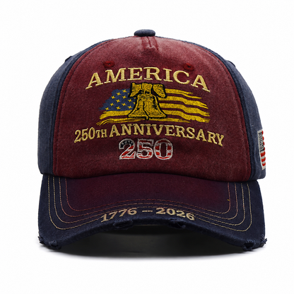 United States 250th Anniversary Embroidered Patriotic Cap for Independence Day