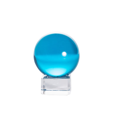 Aqua Blue Decorative Crystal Ball with Stand (40mm/50mm/60mm)