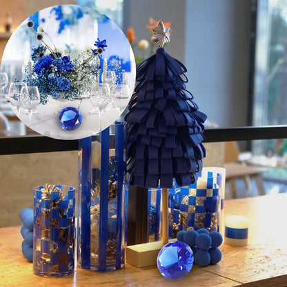 Blue Diamond Shaped Crystal Centerpiece (50mm/60mm)