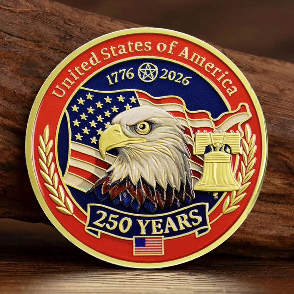 Gold Plated 250th Anniversary USA Commemorative Medal