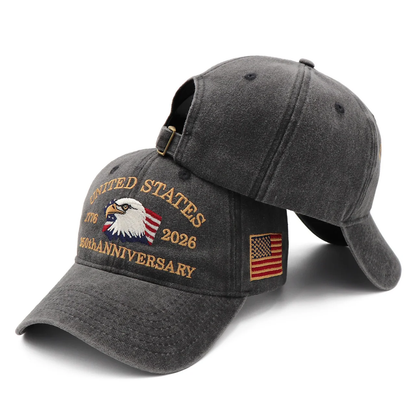 Exclusive USA 250th Anniversary Eagle Cap (1776–2026) — Embroidered