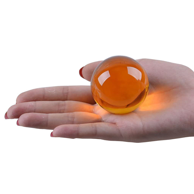 Amber Crystal Sphere with Stand (40mm/50mm/60mm)