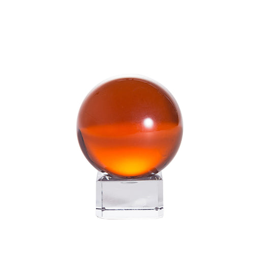 Amber Crystal Sphere with Stand (40mm/50mm/60mm)