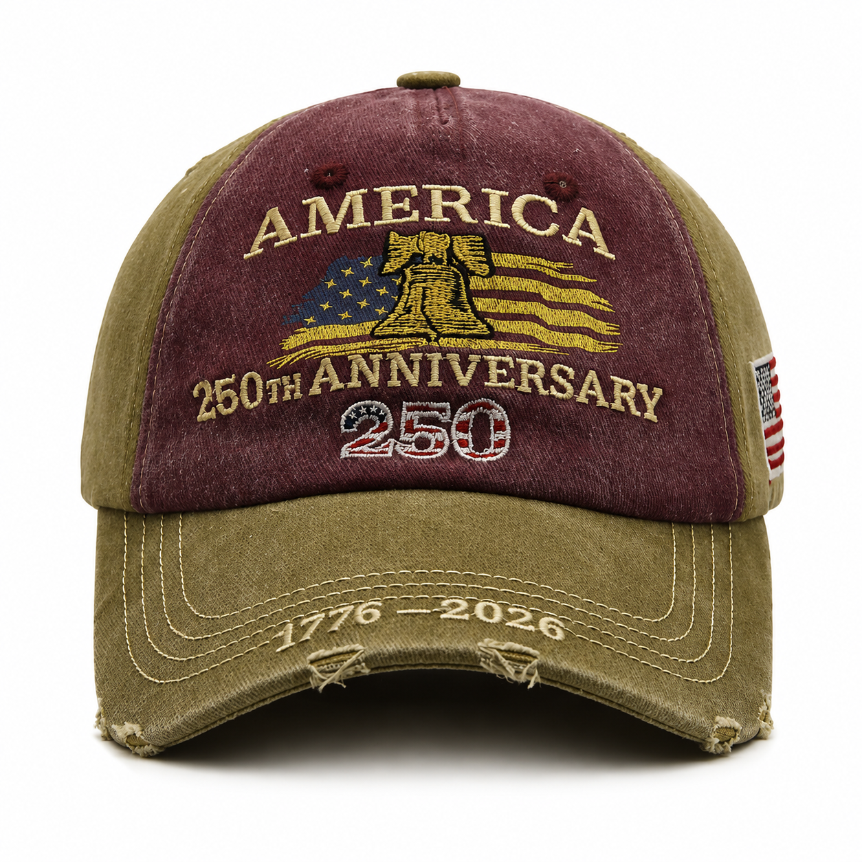 United States 250th Anniversary Embroidered Patriotic Cap for Independence Day