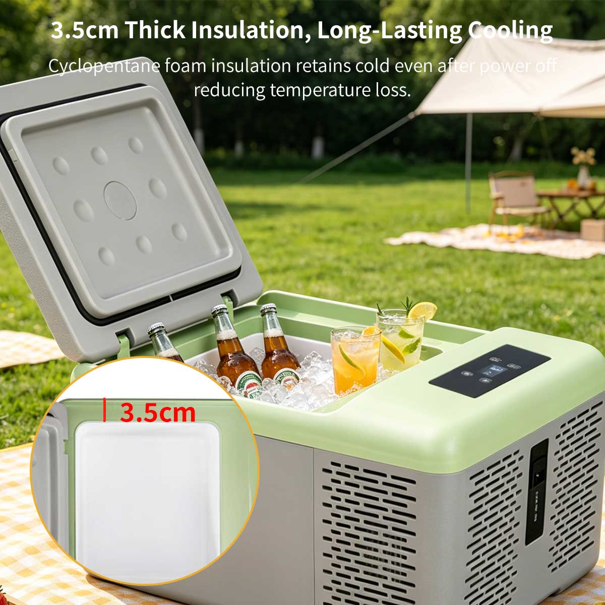 Portable 9L Compressor Car Refrigerator – -20°C Freezer Cooler | Traverseon