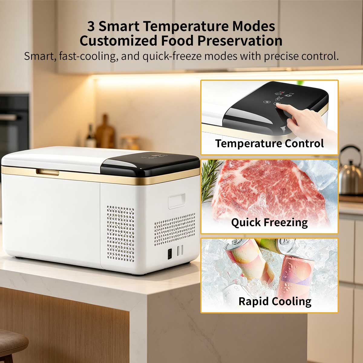 Car & Home Dual-Use Compressor Refrigerator – -20°C Portable Fridge Freezer | Traverseon