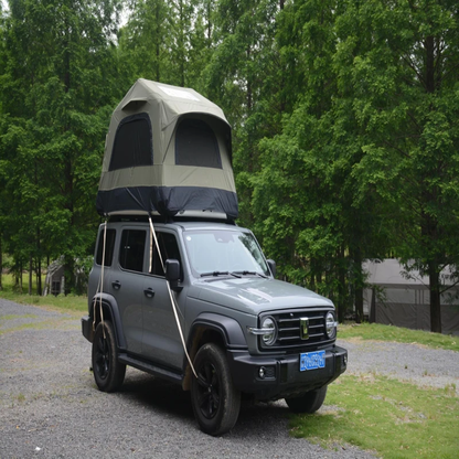 Quick-Setup 2-Person Camping Tent with Electric Pump, Inflatable Rooftop Tent for Car & SUV, 86.5″ L x 57″ W x 52.5″ H