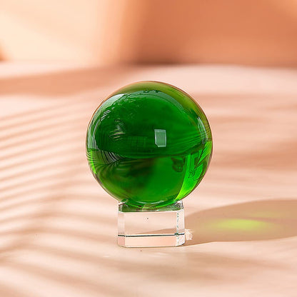 Green Crystal Ball with Stand (40mm/50mm/60mm)