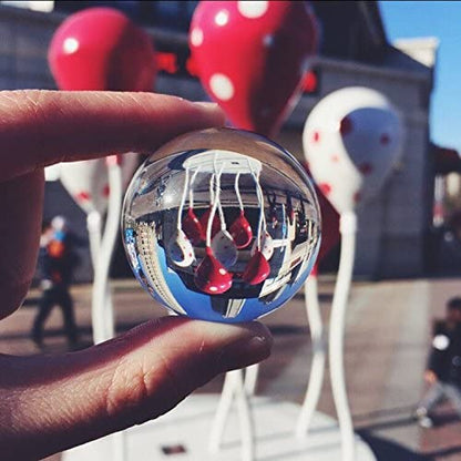 Clear Crystal Sphere with Stand for Home Decor (40mm/50mm/60mm)