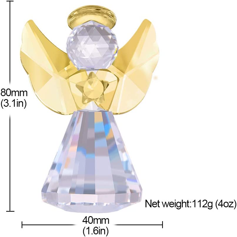 Gold Crystal Angel Figurine Decorative Ornaments