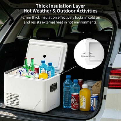 Compressor Car Refrigerator – -18°C Portable Freezer Cooler for Car, RV & Camping | Traverseon