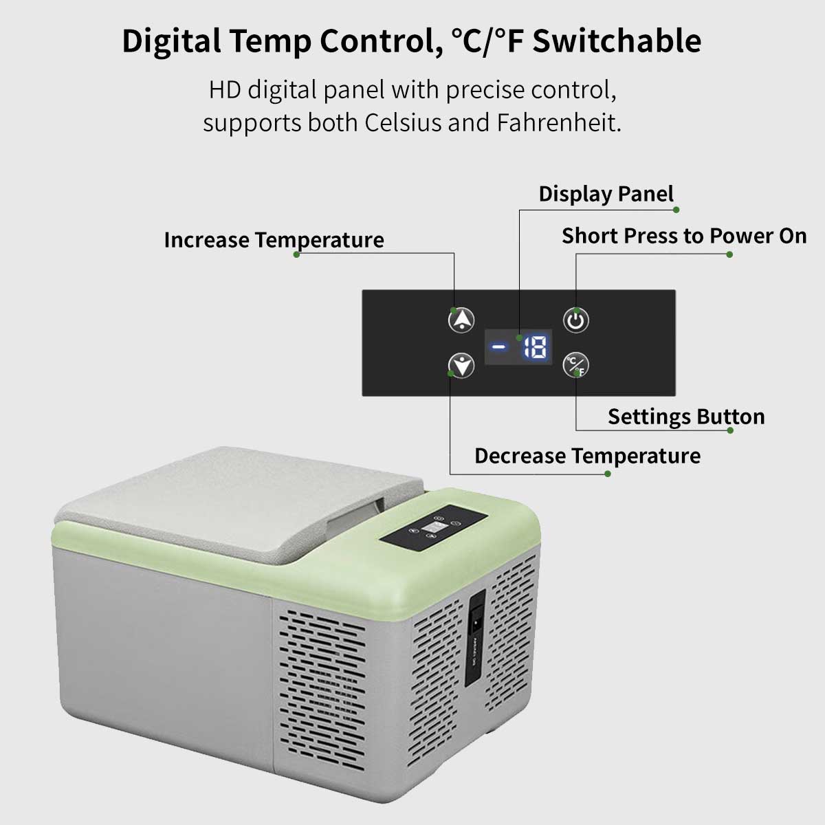 Portable 9L Compressor Car Refrigerator – -20°C Freezer Cooler | Traverseon