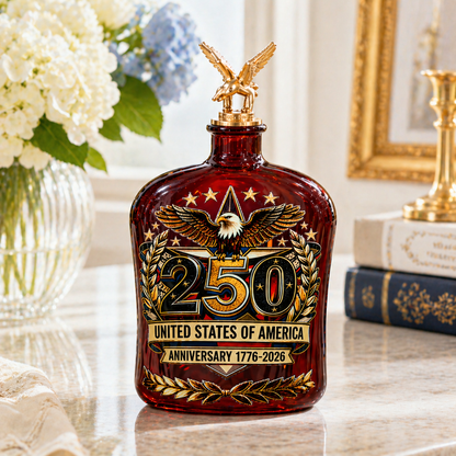 Patriotic Whiskey Glass,250TH Anniversary U.S.A. Commemorative Whiskey Bottle