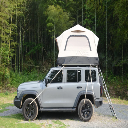 Quick-Setup 2-Person Camping Tent with Electric Pump, Inflatable Rooftop Tent for Car & SUV, 86.5″ L x 57″ W x 52.5″ H