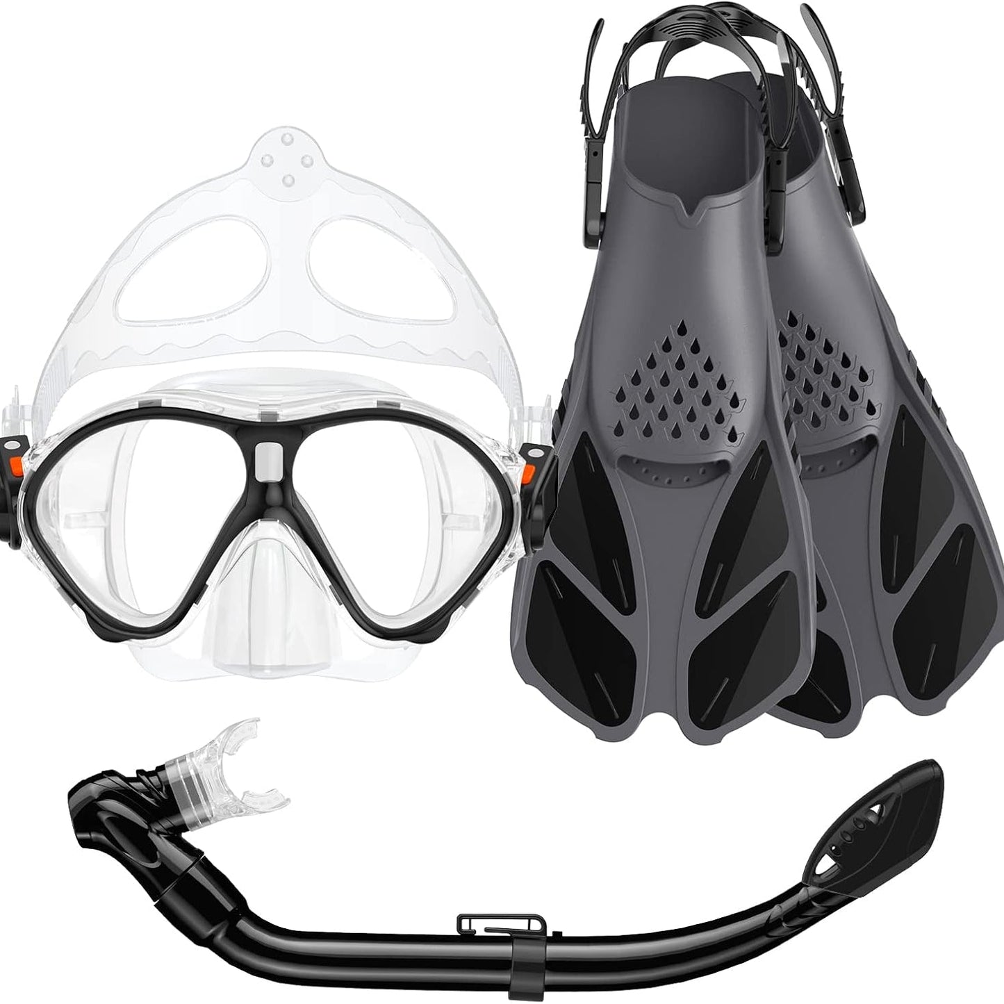 Kids Snorkel Set | Snorkeling Gear for Kids, Adjustable flippers