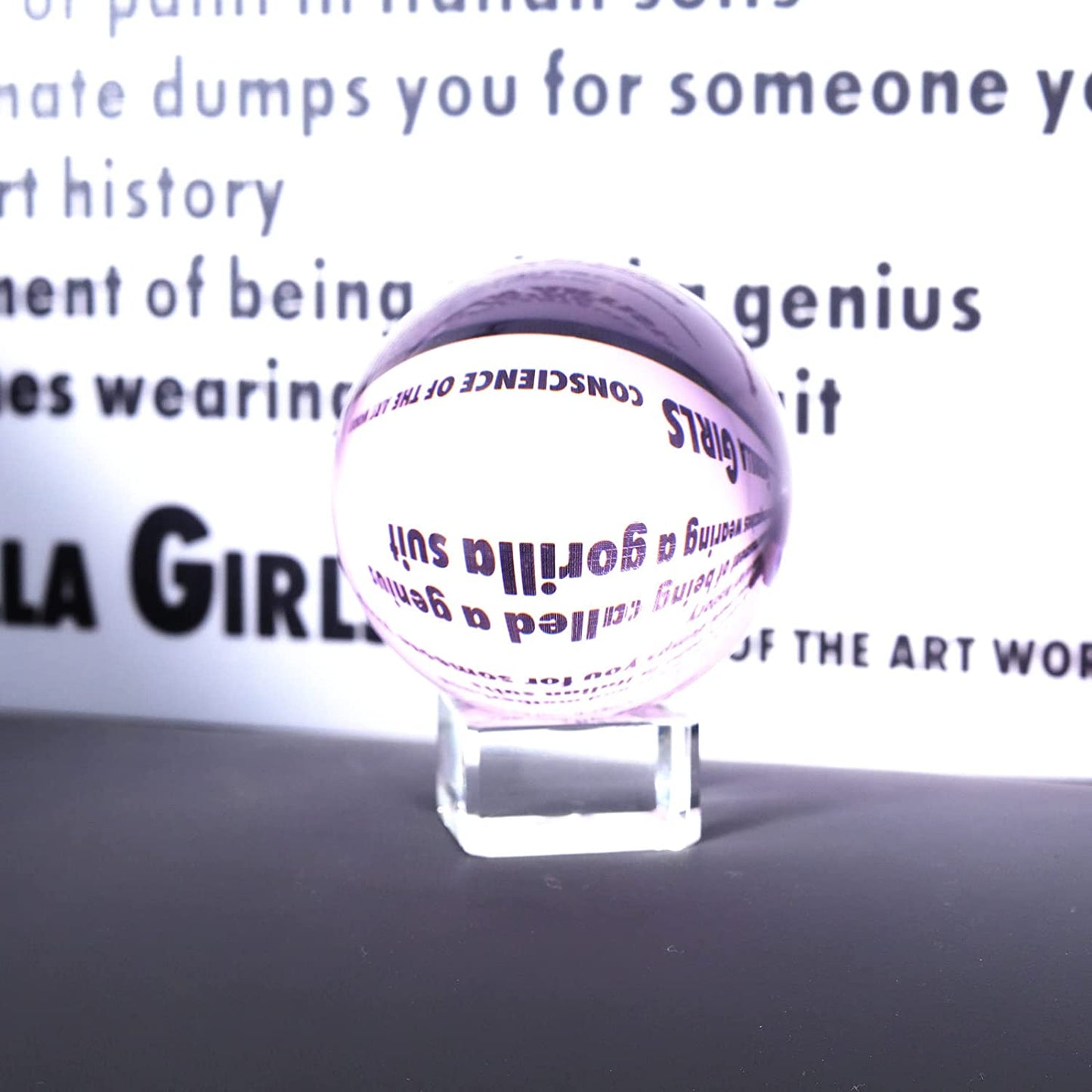 Pink Crystal Ball with Stand (40mm/50mm/60mm)