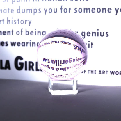 Pink Crystal Ball with Stand (40mm/50mm/60mm)